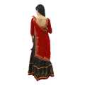 Maroon  Velvet Floral Embroidered Ghale Dress For Women. 