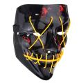 LED Light up Flash EL Wire DJ Party Raver Scary Mask Halloween Costume Cosplay. 