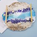 JINMY 2X DIY Crystal Epoxy Mold Compote Swing Table Round Lace Coaster Table Decoration Silicone Mold. 