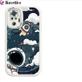 Jizetin for Redmi Note 10 Pro / Note 10 Pro Max Back Cover Cloud Astronaut PU Leather For Girls Boys Soft Phone Case. 
