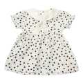 Chiffon Black Dot Dress For Girl. 