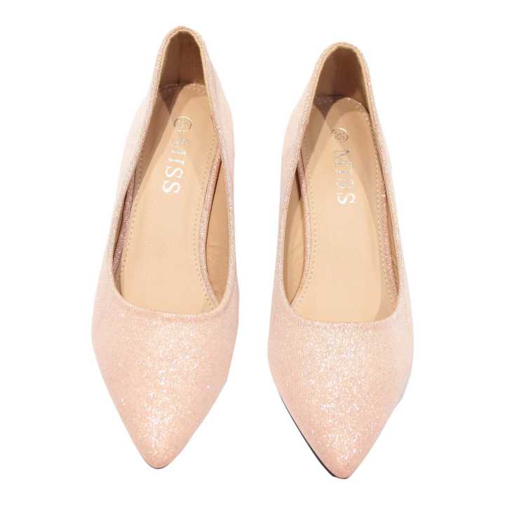 Pink%20Glittered%20Block%20Heel%20Closed%20Shoes%20For%20Women%20-%20Image%203