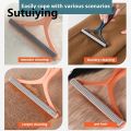 Sutuiying transparent bag Silicone Double Sided Pet Hair Remover Lint Remover Clean Tool Shaver Sweater Cleaner Fabric Shaver Scraper for Clothes Carpet. 