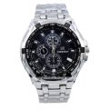 IK Collection Fashionable Round Dial Big Black Dial Watch For Men. 