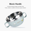 Stainless Steel Instant Noodle Bowl Baby Feeding Bowl With Lid Anti-burns Insulation Bowl Kid Suction Straw Bowl Training Soup Bowl Children Bowl. 