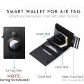 Smart AirTag Wallet for Men Minimalist AirTag Holder Leather Wallet with RFID Blocking Card Holder. 