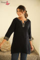 Aamayra Fashion House Black Coloured Short Kurti For Women. 
