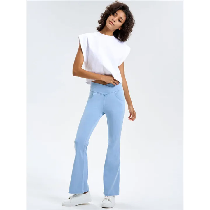 Women%20Crossover%20High%20Waisted%20Stretchy%20Bootcut%20Jeans%20Slim%20Fit%20Denim%20Yoga%20Leggings%20with%20Pockets%20Light%20Blue%20XXL%20-%20Image%203