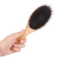 Mane Boar Lotus Straightening Knotting Wild Boar New Hair Brush Wooden Handle Mane Beard Comb Styling Brown Massage Comb. 