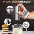 Electric Milk Frother Handheld Whisk | Portable Battery-Powered Drink Mixer | Stainless Steel | Quick Frothing for Latte, Cappuccino & Hot Chocolate | Easy Cleaning & Ergonomic Design. 