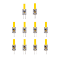 ARELENE 10PCS Mini G4 LED COB Lamp 3W Bulb Candle Lights Replace 30W 40W Halogen for Chandelier Spotlight, AC220V Cold White. 