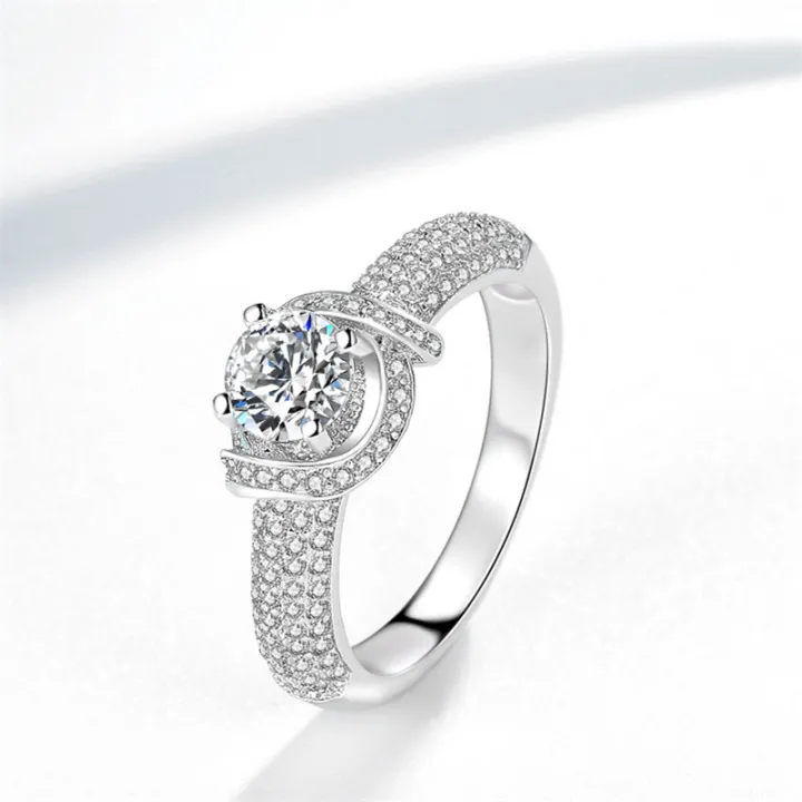 JZ301%20Flower%20Gold%20Plated%20Rose%20Vintage%20Women's%20Ring%20Artificial%20Diamond%20Group%20Set%20Imitation%20Moissanite%2080%20Points%20Diamond%20Ring%20-%20Image%204