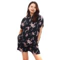 Attire Nepal Women'S Half T-Shirt And Half Pants Leaves Printed Set (Set-35). 