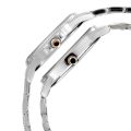 Titan Bandhan Quartz Analog with Day and Date Silver Dial Stainless Steel Strap Watch for Couple 17742565KM01. 