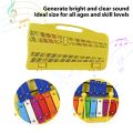 25-Note Glockenspiel Xylophone: Colorful Metal Keys, Portable, Perfect for Beginners. 