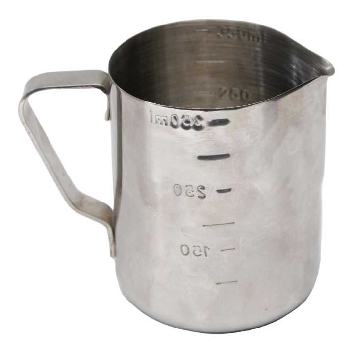 Silver Stainless Steel Milk Pitcher - 350ml | Steaming Frothing Pitchers For Espresso Machines - 350ml | Multifunctional Milk Pitcher