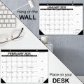 Practical Creative Wall Calendar Colorful 2024-2025 English Calendar Portable To Do List Calendar Planner Stationery Supplies. 