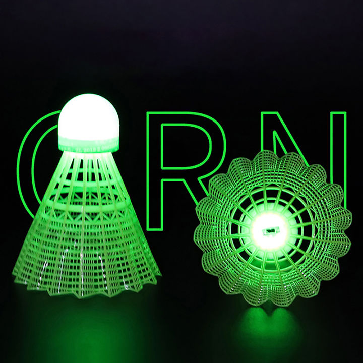 LED Badminton Ball Glowing Light Up Plastic Badminton Shuttlecocks ...