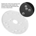 High Visibility 6.5 inch / 164mm Diameter Universal Router Base Plate Transparent Acrylic Material 7.5mm Thickness Router Base Plate Kit Pre-drilled Mounting Holes 30.5mm Middle Hole Router Base Replacement for Woodworking Routing and Trimming. 