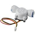 Professional Plastic Water Flow Meter 0.3-10L/min White Flow Meter Quick Connect 3/8" Fuel Flowmeter Water Diesel Kerosene. 
