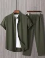 Summer Breeze Collection: Men's Stylish Breathable Half-Sleeve Shirt & Trouser – Lightweight Comfort for Hot Days!. 
