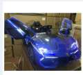 Lamborghini 12v Kids Battery Powered Ride On Car Remote Controlled 2 Seater Blue (2.4ghz RC). 