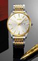 SKMEI 9323 Luxury Stainless Steel Strap Date week Watch Fashion Japan movement Golden Tuton - Men. 