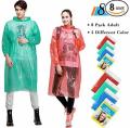 2 Pcs Unisex Plastic Rain Coat (Disposable Temporary Raincoat For Emergency use). 