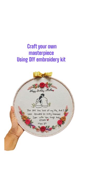 Embroidery%20Kit%20WIth%208%20Inch%20Wooden%20Frame%20-%20Image%202