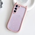 New goods For Samsung S25 Plus Transparent Cute 3D Cat Ear Case For Samsung Galaxy S25 S24 S23 Plus Hard PC Acrylic Clear Shockpoof Cover. 