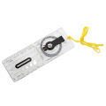 Foldable Navigation Camping Baseplate Compass Ruler Map. 