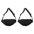 fasdaga 2X Bag Fanny Pack Hip Waist Festival Money Pouch Belt Wallet Sport Holiday Kids Black. 