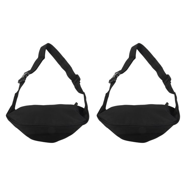 fasdaga 2X Bag Fanny Pack Hip Waist Festival Money Pouch Belt Wallet Sport Holiday Kids Black