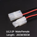 Special Offer 5Pairs 6.2mm 2 Pin 22AWG L6.2-2P Tamiya Male Female Male and Female with 20cm 30cm Long Wire Cables Connectors new. 