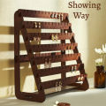 Vintage Wooden Earrings Display Stand Large Capacity Ear Studs Holder Dangle Earring Jewelry Storage Rack Counter Showcase. 