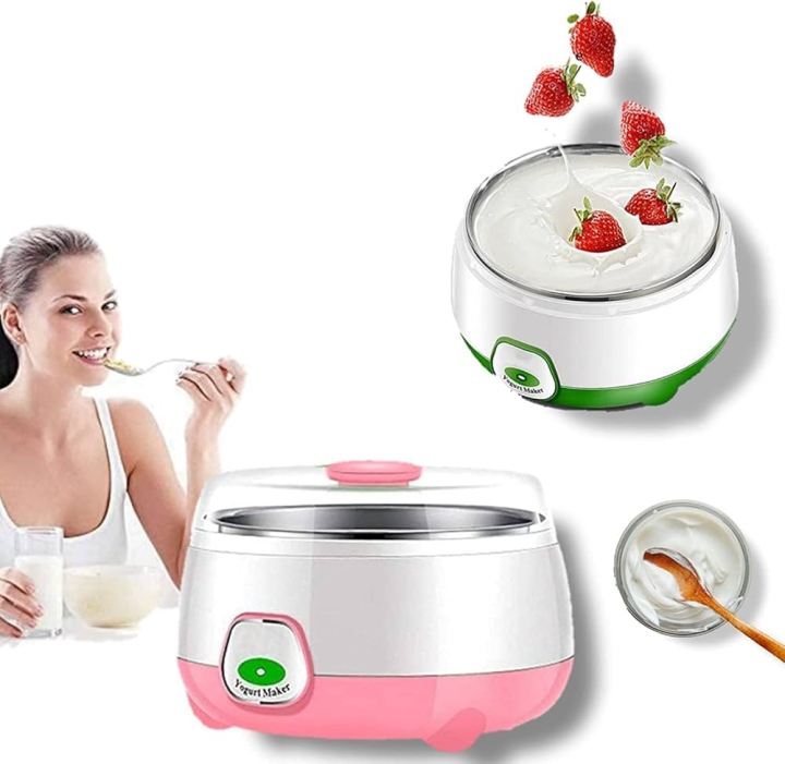 1L Dahi Maker Yogurt Culture Machine – Plastic & Stainless Steel, Automatic Yogurt Maker