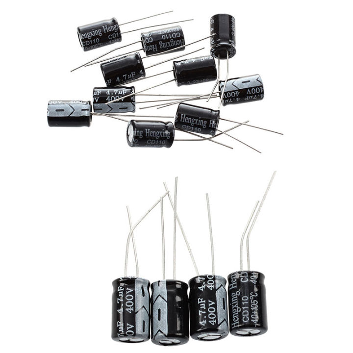 (GGBR) 10 x 400V 10UF Low Impedance Electrolytic Capacitor & 10 x 4.7UF 400V 105C Radial Electrolytic Capacitor 8X12M