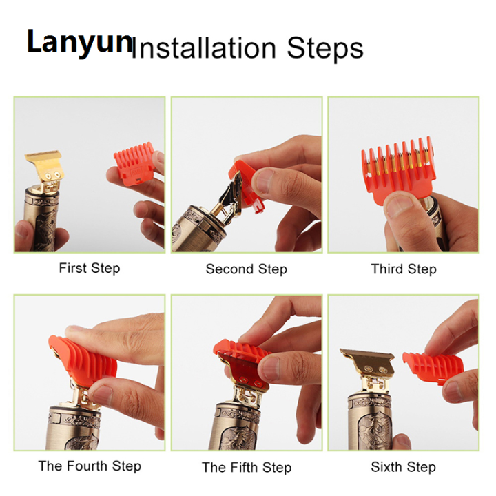 Lanyun%206Pcs%20T9%20Hair%20Clipper%20Guards%20Guide%20Combs%20Trimmer%20Cutting%20Guides%20High%20Quality%20Styling%20Tools%20Attachment%20Compatible%201.5mm%202mm%203mm%204mm%206mm%209mm%20-%20Image%206