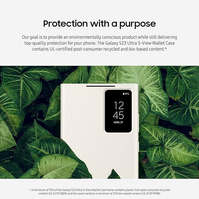 Card Samsung Galaxy S24 Ultra Smart View Wallet Phone Case Protective Cover With  Holder Slot And Finger Tap Clear Window