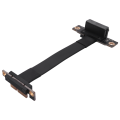 PCIE X1 Riser Cable Dual 90 Degree Right Angle PCIe 3.0 X1 to X1 Extension Cable 8Gbps PCI Express 1X Riser Card 10cm. 