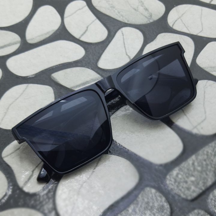 Rectangle Square Black Frame Sunglasses For Men & Women