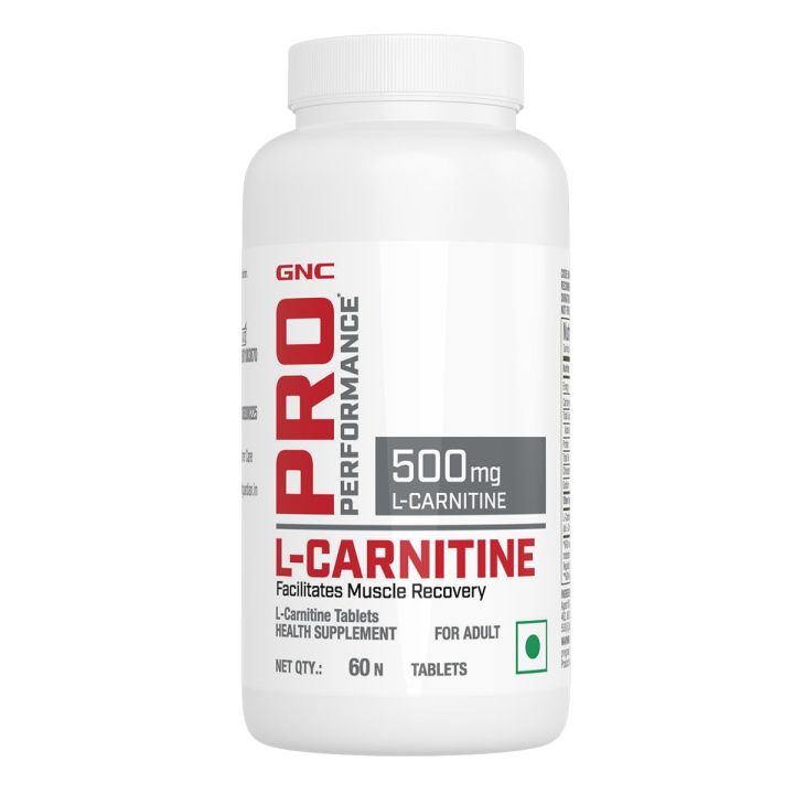 GNC L-Carnitine 500mg- 60 Tablets With Burns Fat For Instant Energy & Extreme Performance