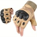 Military Tactical Bike Gloves Hard Knuckle Half Finger Gloves For Outdoor Cycling. 