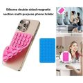Silicone Suction Phone Case Mount | Double Sided Phone Suction Case | Anti Slip Strong Grip Sticky Stand for Smartphone | Reusable Silicone Phone Suction Case | Hands Free Phone Accessories Holder for TikTok, Youtube Reel, Selfies and Videos (Multicolor). 