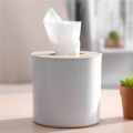 Cluellp-4X Wooden Cover Round Roll Paper Tissue Tube Household Removable Mini Wooden Tissue Box. 