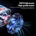 Wireless Handheld Car Vacuum Cleaner 90 Degrees Foldable Portable Vacuum Cleaner for Car / Home Cleaning 9000Pa Suction 120W Rechargeable Cordless Vacuum Cleaner with LED Lighting. 