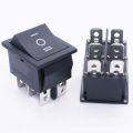 6 Pin Switch AC 250V/16A 125V/20A ON/Off/ON DPDT 6 Pin Latching Rocker Switch 5 A Two Way 4 Pcs. 