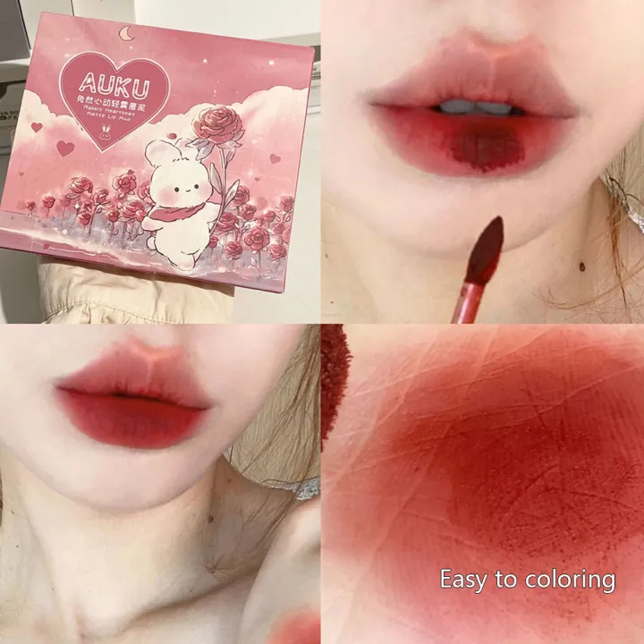 Cosmetics%20Women's%20Long%20Wear%20Anti-Cement%20Matte%20Lip%20Cosmetics%20Korean%20Set%20Lipstick%20Pack%20BunnyGarden%206%20Pieces%20Kawaii%20Beauty%20Cosmetics%20-%20Image%205