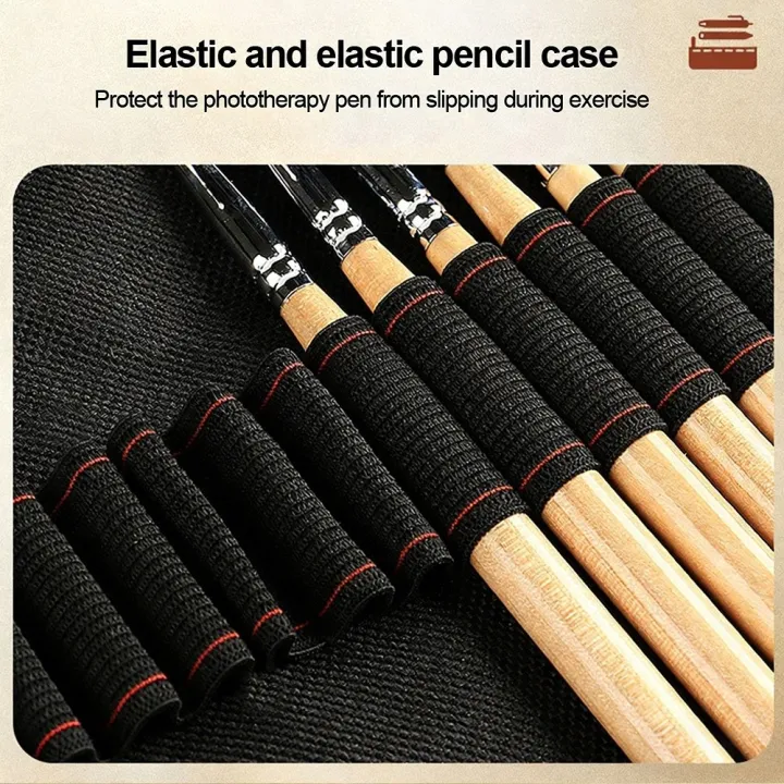 New%2025%20Holes%20Nail%20Art%20Tool%20Storage%20Foldable%20Large%20Capacity%20Light%20Therapy%20Pen%20Storage%20Leather%20Canvas%20Nail%20Art%20Pen%20Storage%20Box%20-%20Image%204