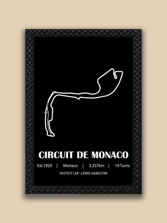Circuit%20de%20Monaco-%20Matt%20laminated%20printed%20poster%20with%20checker%20Wall%20Frame-%208x12In%20-%20Image%202